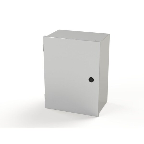 1/4 Turn Latch Electrical Enclosures, 16 in H, 8 in D, 12 in W, NEMA 1, Carbon Steel